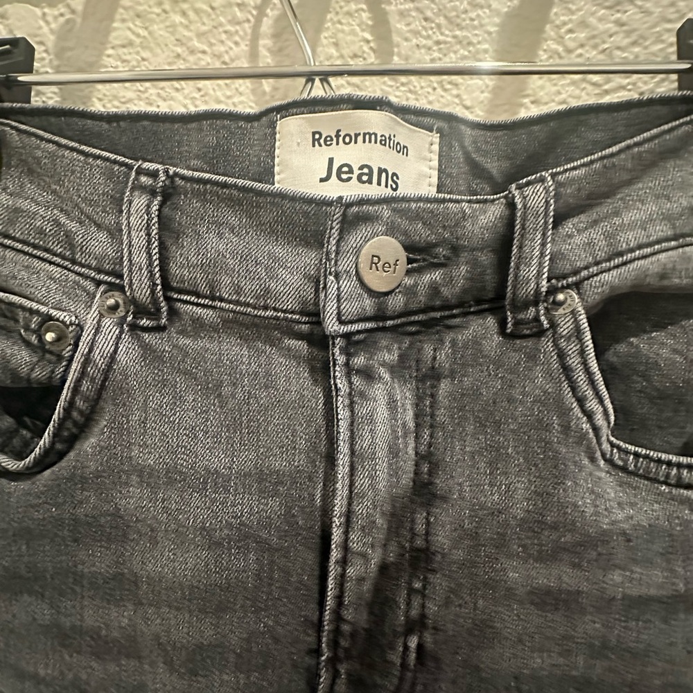 Reformation Charcoal Denim SKINNY Jeans